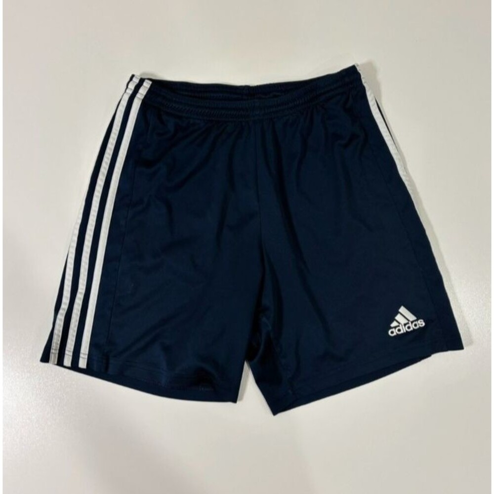 Adidas Primegreen Soccer Shorts Navy 3-Stripes Size M Navy Blue